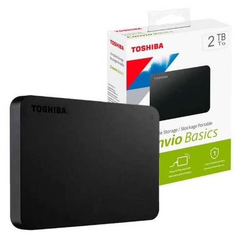 DISCO DURO EXTERNO TOSHIBA 2TB CANVIO BASIC BLACK 3.0