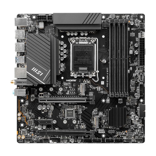 PLACA MSI PRO B760M-A WIFI, CHIPSET INTEL B760, LGA1700, HDMI X2, DP X2, MATX | PRO B760M-A WIFI