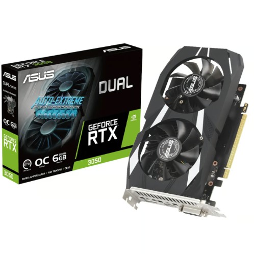 TARJETA  VIDEO ASUS DUAL GEFORCE RTX 3050 OC EDITION 6GB GDDR6, PCI-E 4.0